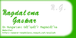 magdalena gaspar business card